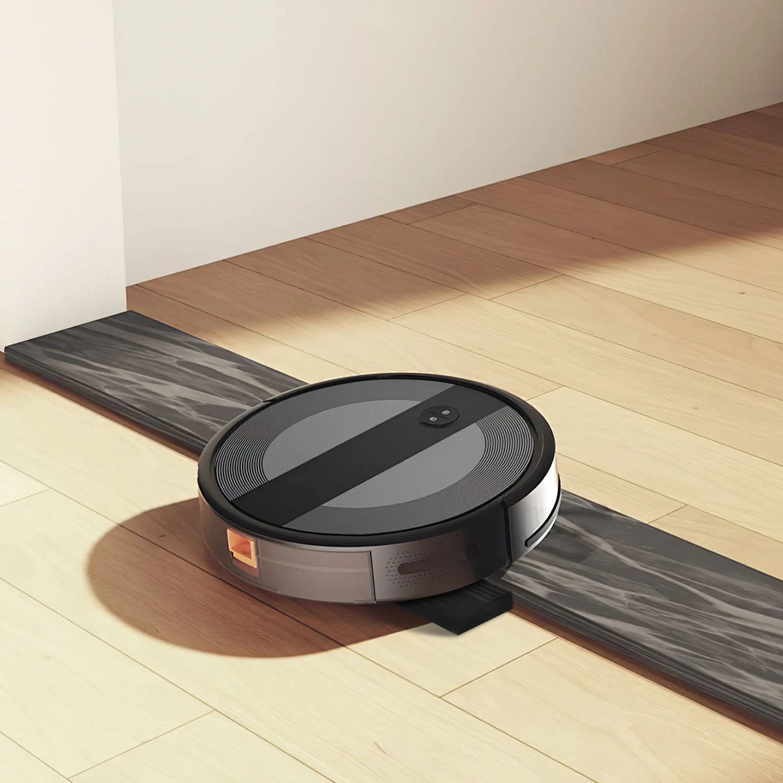 Rubber Sweeping Robot Ramp Cushion for Home Indoor Steps Threshold Transition Low Gradient Non-Slip Entry Ramp for Robot Vacuum