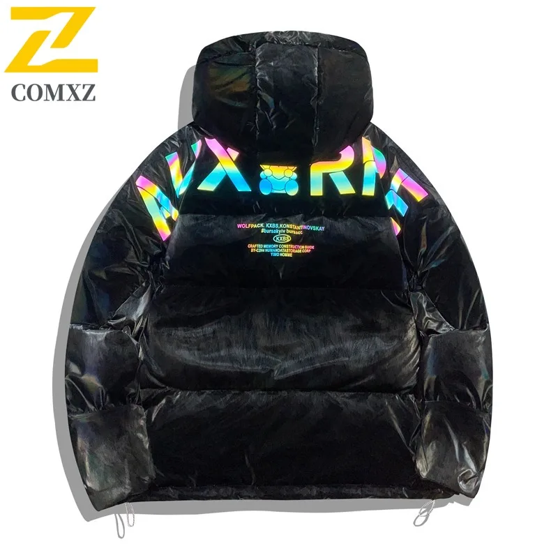 COMXZ Men Bread Jacket Comfortable Fashion Trendy Lightweight Warm Snowy Padded Jacket Travel Minimalist Branded Puffer Jacket