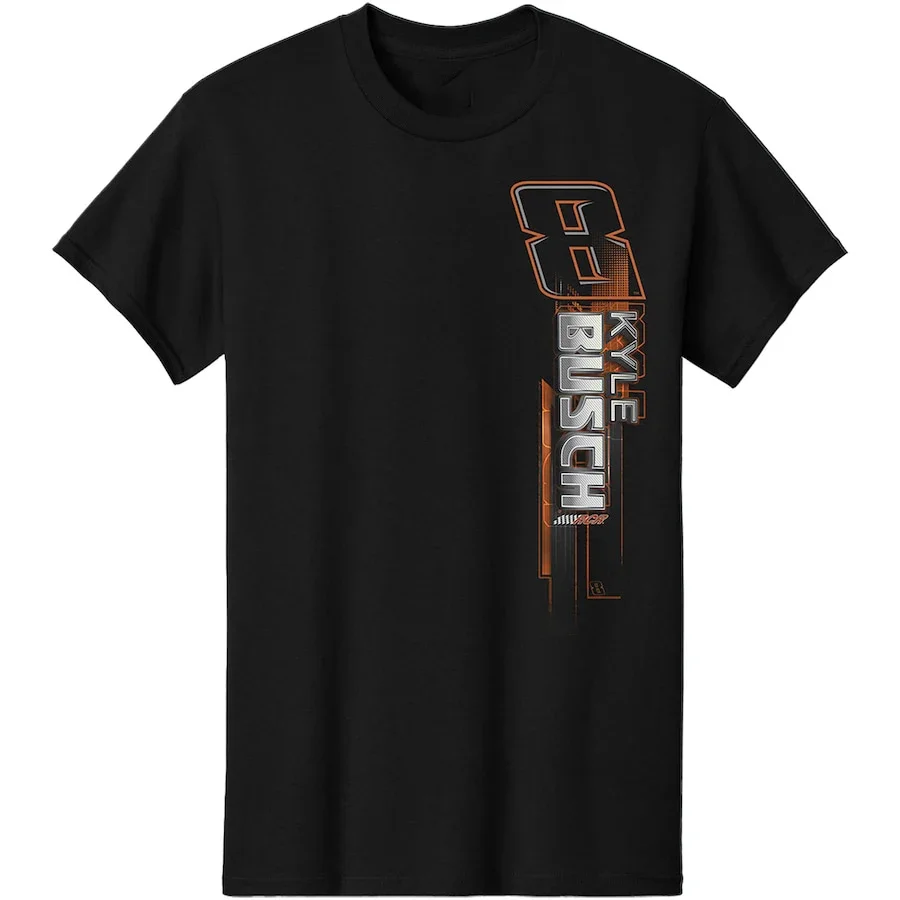 تي شيرت Kyle Busch 8 Motor Sports Racing للرجال رياضي خفيف الوزن من القطن كلاسيكي بأكمام قصيرة ورقبة مستديرة