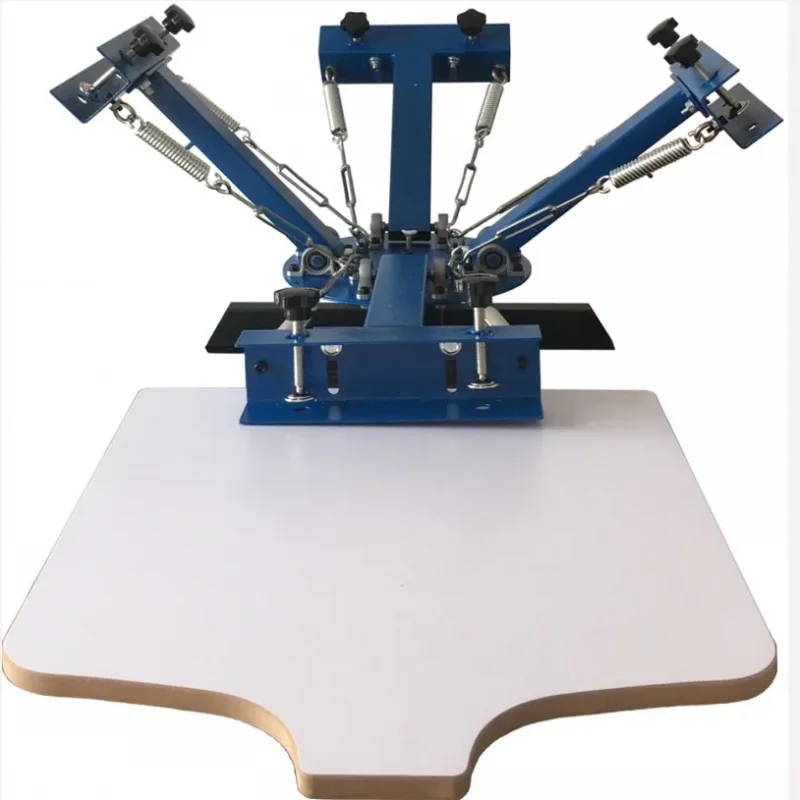 Manual 4 Color 1 Station Screen Printing Machine for T-shirt, Pillow, Cloth