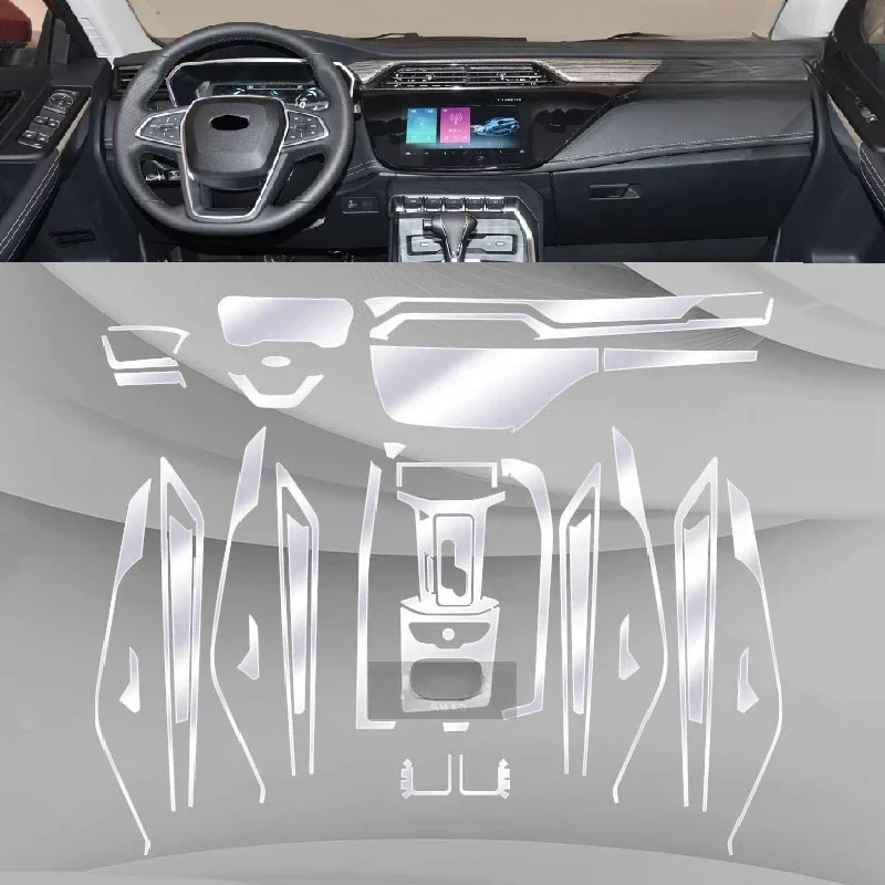 For Ford Territory 2019-2022 2023Car Interior Center Console Transparent TPU Protective Film Anti-scratc Repair Accessorie Refit