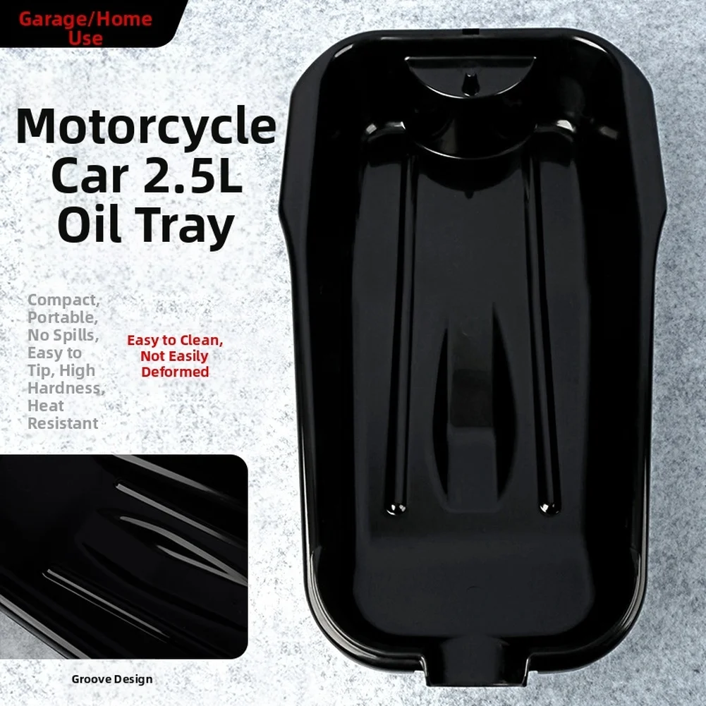 2.5L Oil Drain Pan for Motorcycle and Car Applications Featuring PP Material Resistant to Warping and Deformation