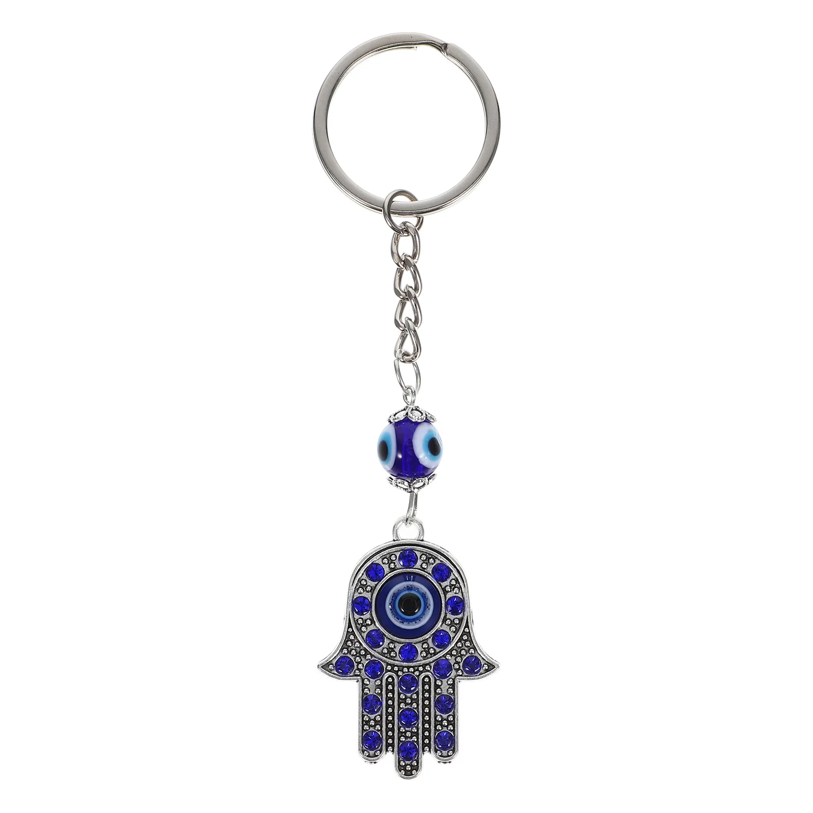 Wallet Pendant Travel Key Ring Purse Charm Zinc Alloy Good Luck Keychain Blue Eye