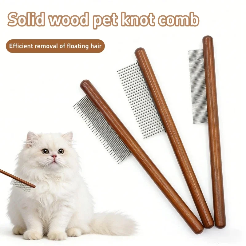 Cat Comb Brush Pet Grooming Needle Row Comb Long Hair Cats Open Knots Remove Floating Hair Shedding Massage Kitten Accessories