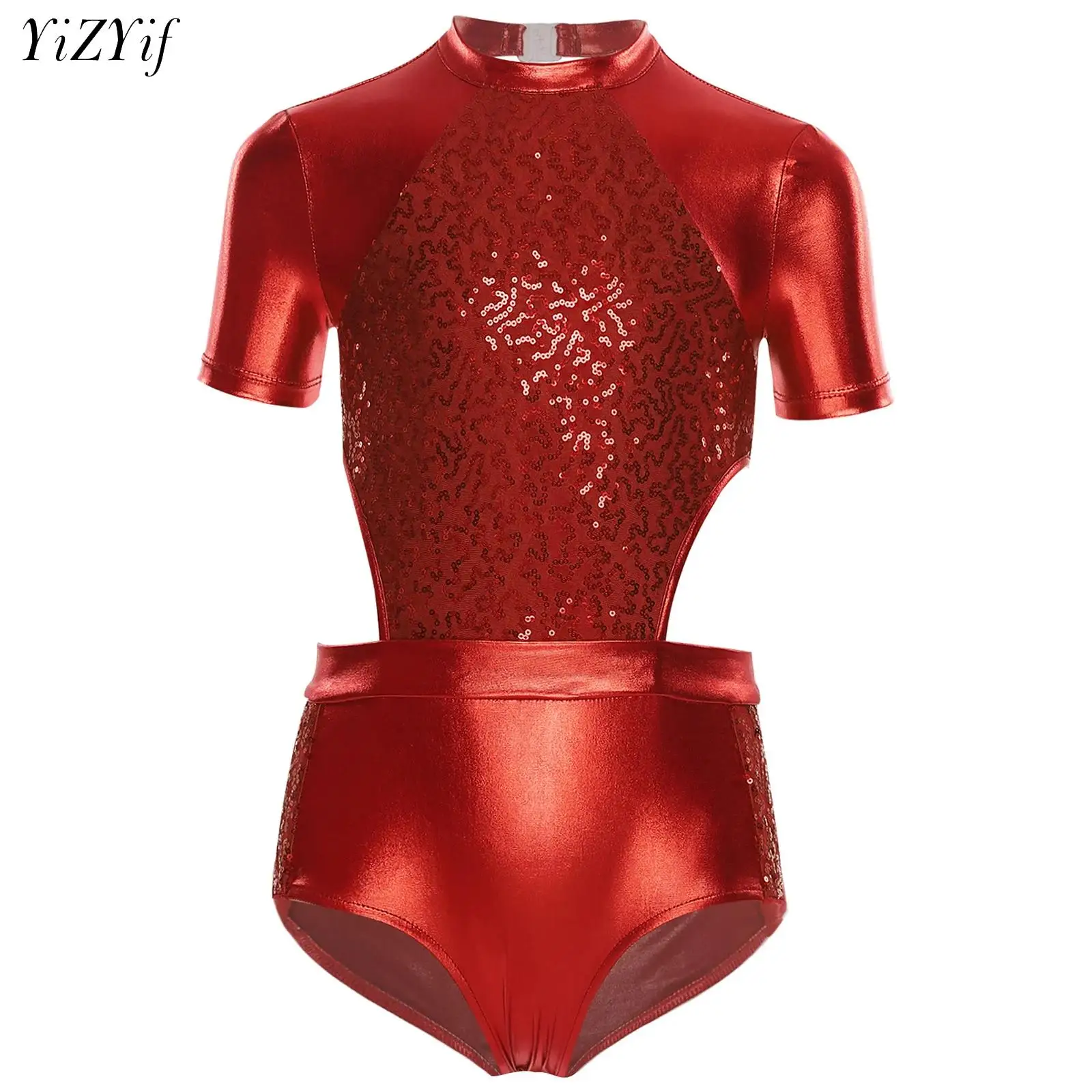 

Children Ballet Jazz Street Dance Leotards Kids Girls Shiny Sequin Hip-hop Tap Dancewear Gymnastics Leotard Performance Costumes