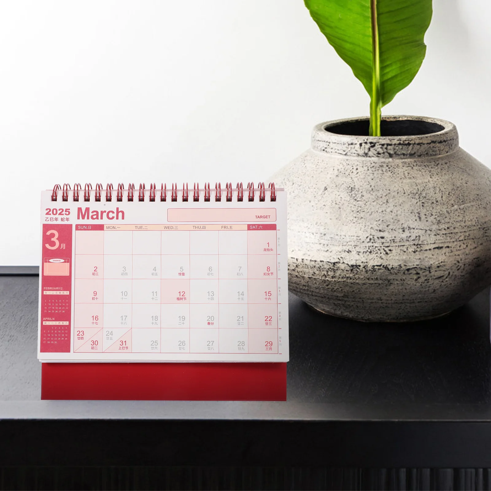 

2025 Planning Calendar Calendars Aesthetic Desk Academic Year Stand up Table Small