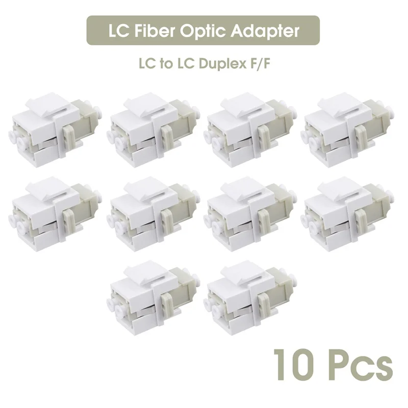 LC Fiber Optic Coupler Keystone Jack Modular for Patch Panels and Wall Plates Fiber Optic Cable Adapter LC Duplex Multimode