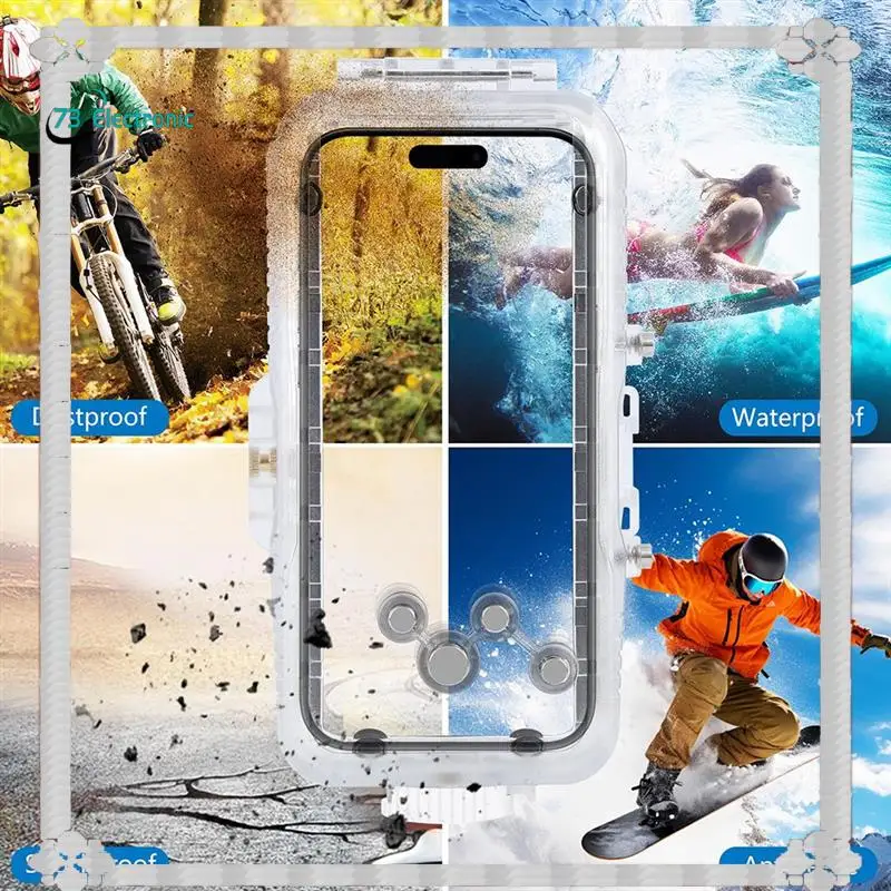 

24-Hour Delivery For Iphone 16 Pro Max Underwater Housing Shell Cover Waterproof Diving Case 40M/130Ft For Photo Video