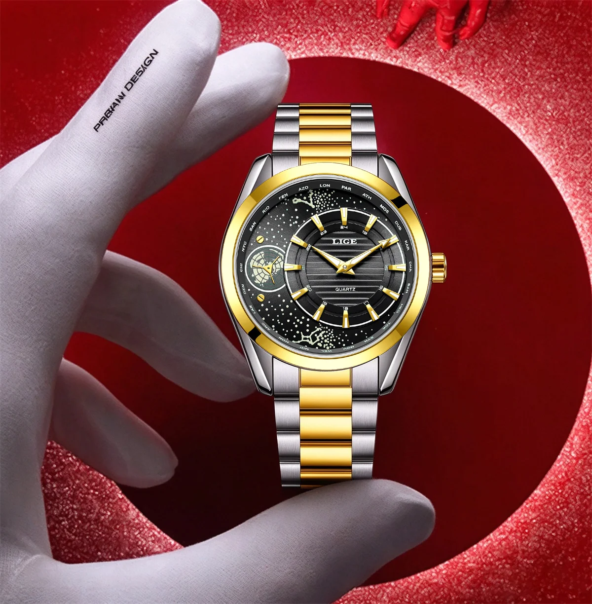 LIGE Luxury Watch for Men Original Fashion Business Man Quartz Wristwatches Waterproof Stainless Steel Mens Watches Reloj Hombre