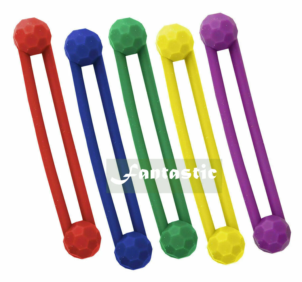 6 Pieces/Pack Dental Instrument Silicone Pro-Ties Tie Autoclavable Up To 275F 6Pk Mixed Color