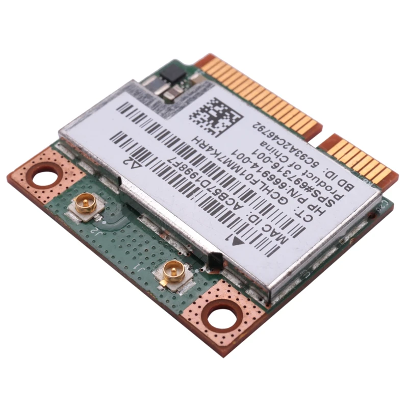 Dwuzakresowy BCM 943228 Karta bezprzewodowa HMB 802.11A/B/G/N 300Mbps Wifi Bluetooth 4.0 Half MINI Pci-E Notebook Wlan 2.4Ghz 5Ghz