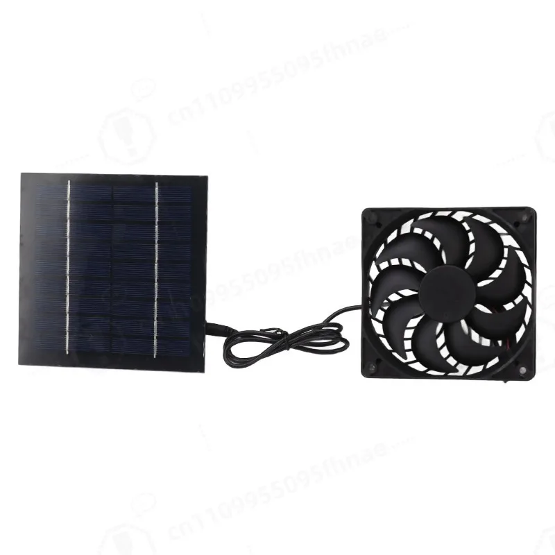 5W Solar Panel Fan Kit, Solar Powered Ventilation Fan for Greenhouse, Dog House and Shed