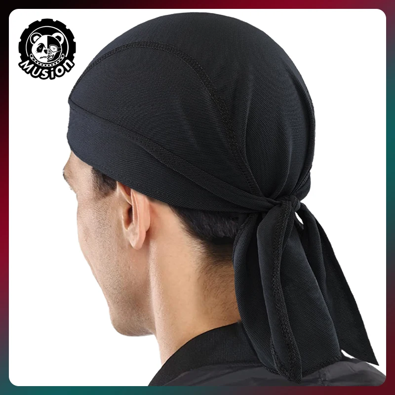 

Musion Balaclava Pirate Riding Hat - Breathable Mesh Sweat-Absorbing Helmet Lined Cap for Construction Site & Motorcycle Safety