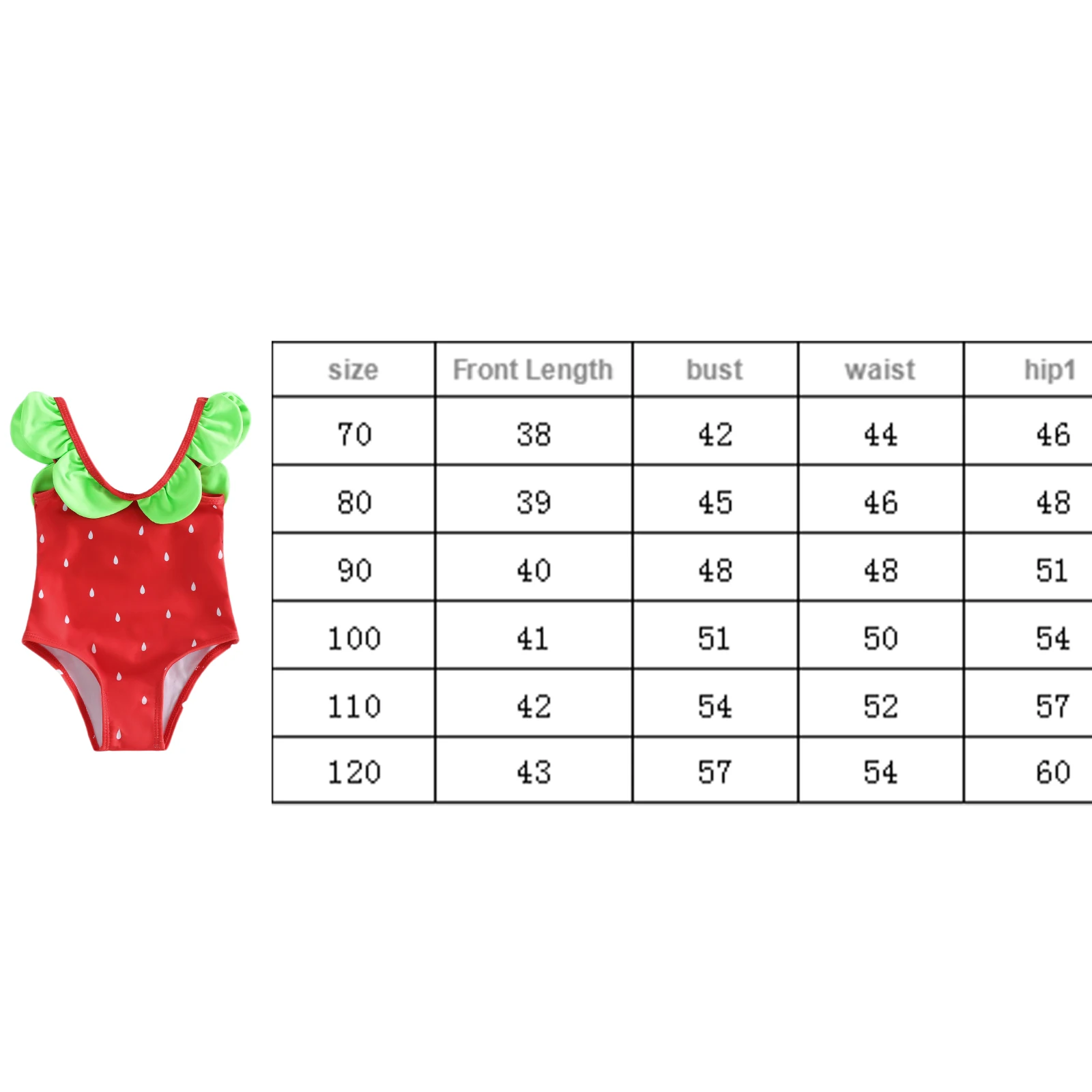 Watermelon Print Baby Girl Swimsuit 6