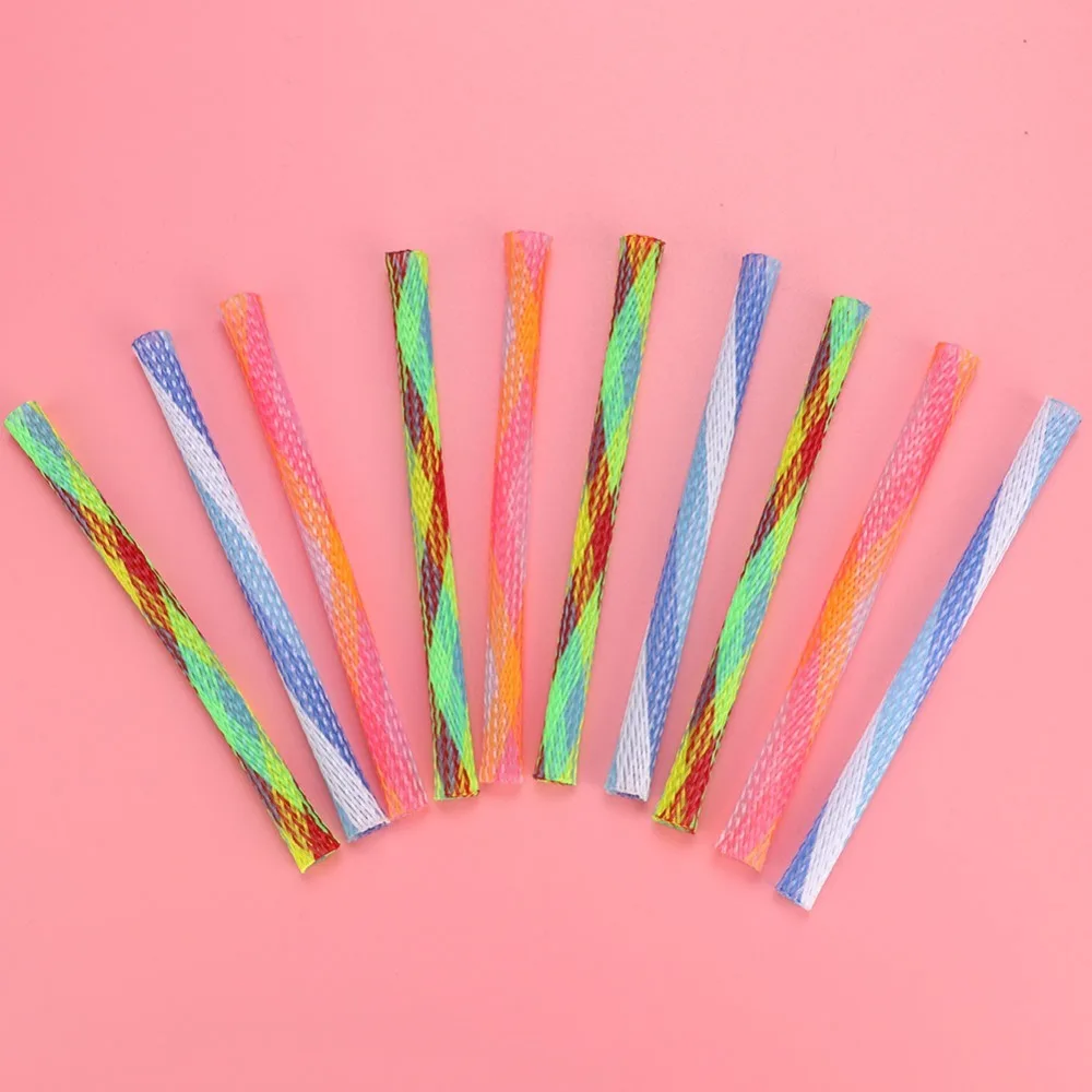 10PCS Random Multicolor Cat Spring Freely Folding Bite Resistant Bouncing Cat Good Elasticity Cat Attract