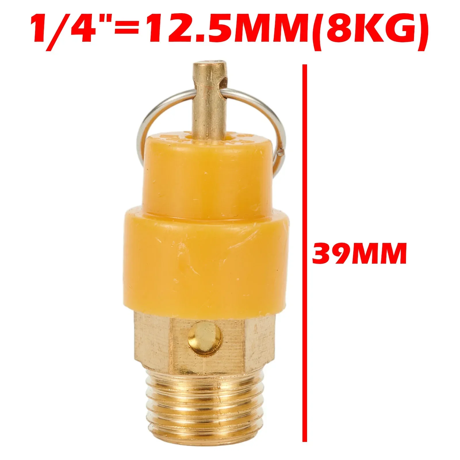 Secondary Protection for Pressure Pipes and Vessels, 8KG Matching Air Compressor Safety Relief Valve, Brass Material