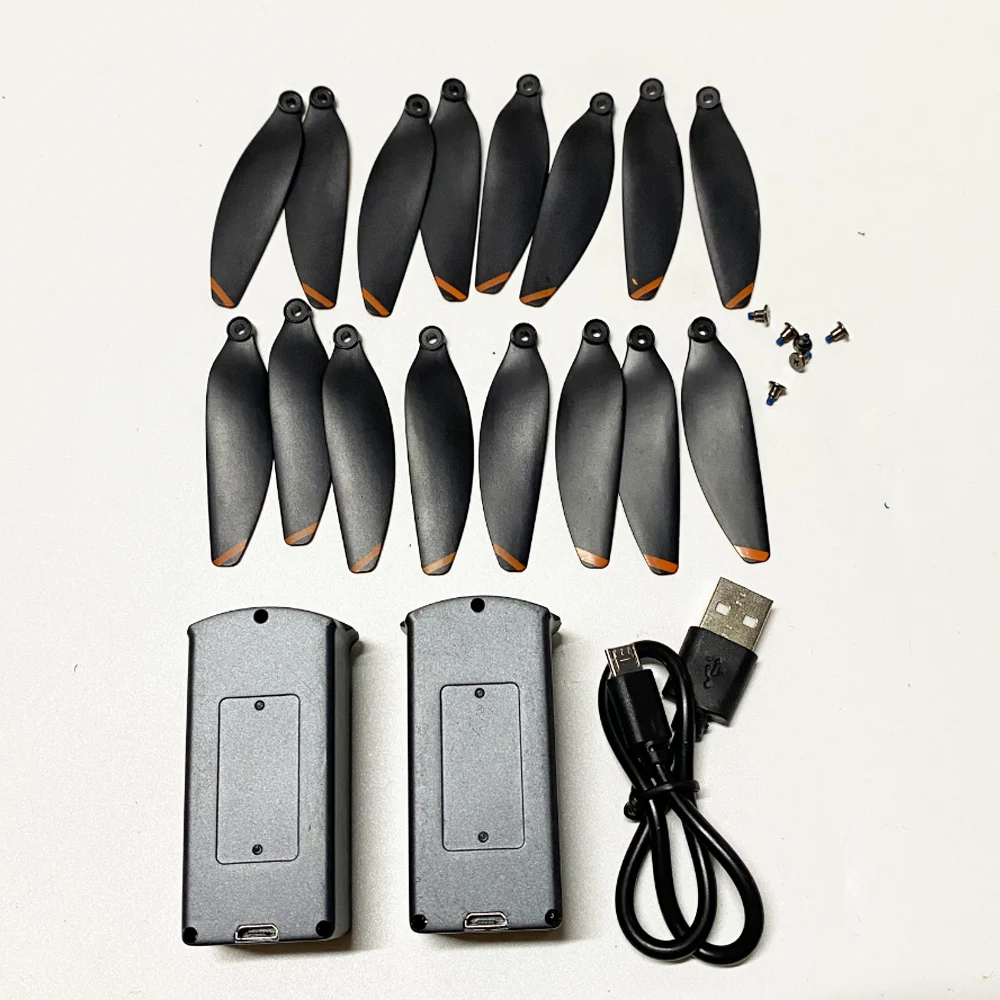 

Mini LS-S6S RC Drone Original Spare Part Battery 7.4V 1600mAh USB Charger Propeller Maple Leaf Wing Blade LSRC S6S Accessory