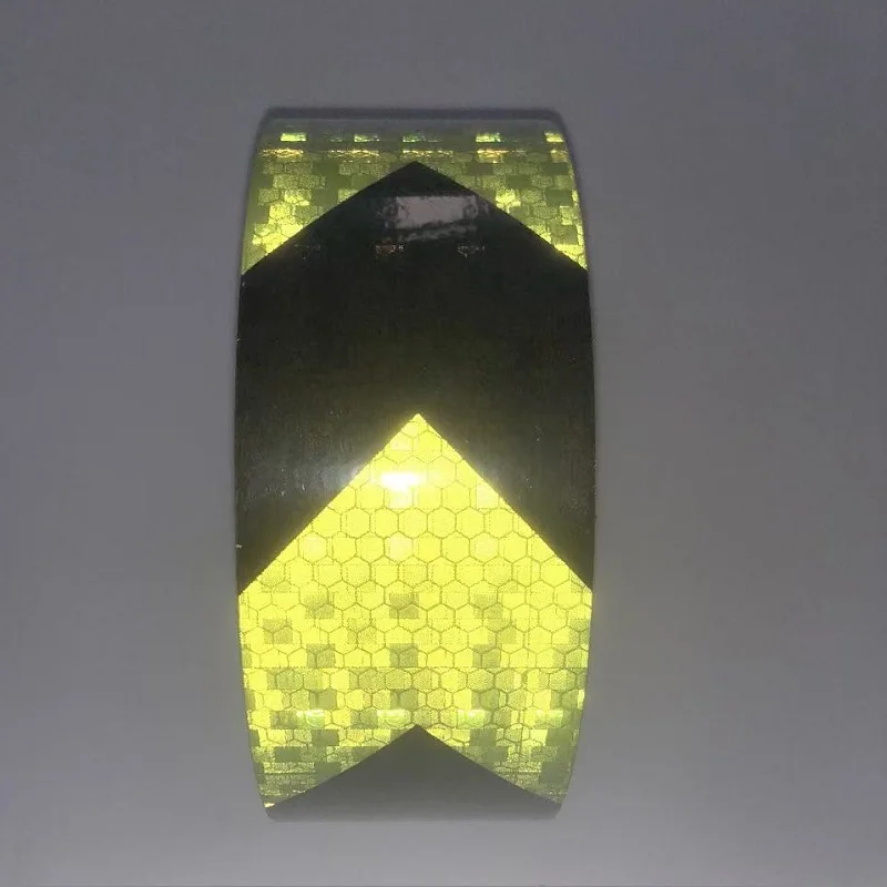 5 cm x 3 m Straßenführung Reflektor Kleber Fluoreszierend Grün Schwarz Pfeil Reflektierende Band Warnung Aufkleber Für Verkehrszeichen – Detail 7