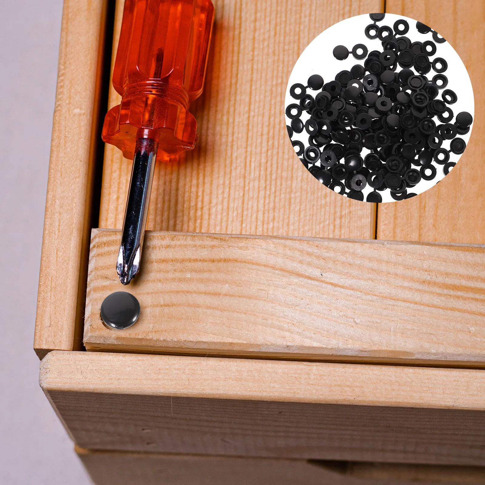 

100pcs Screw Caps Black Hinged Plastic Covers For Furniture Waterproof Rust Proof Caps Decorative Shutters Diy Home