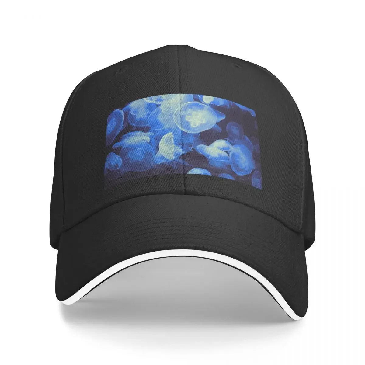 Blue Jellyfish Pattern Design Baseball Cap Hood Rugby Women Beach Fashion Men's