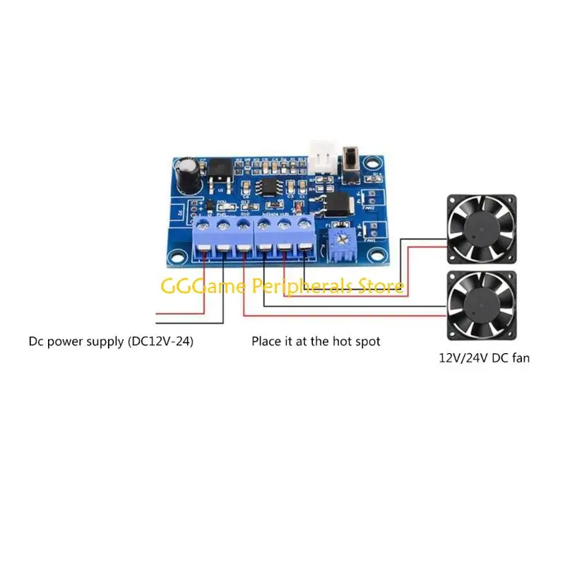 U55B Automatischer PWM -Lüftergeschwindigkeitscontroller mit sensorisch 12V 24 V für Motor