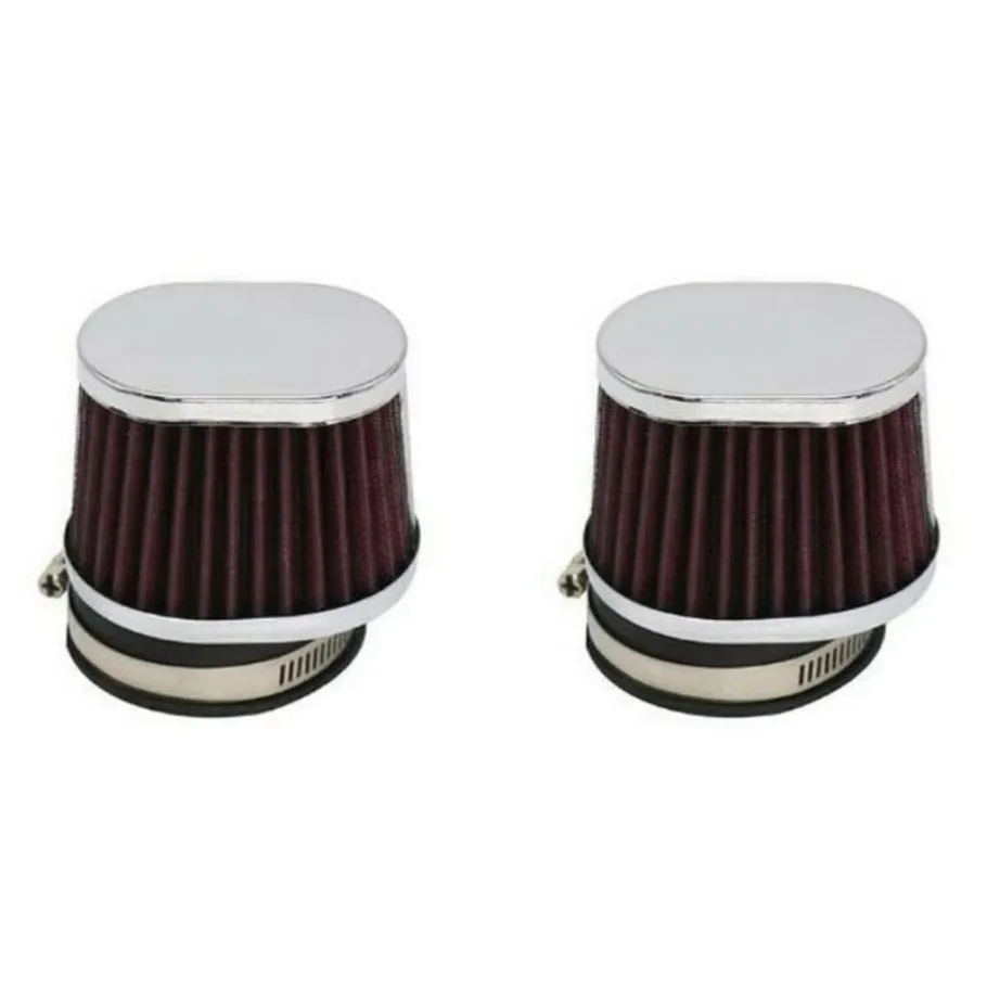 Red High Flow Cold Air Intake Filter For Off Road Motorcycle Dirt Pit Bike 2Pc