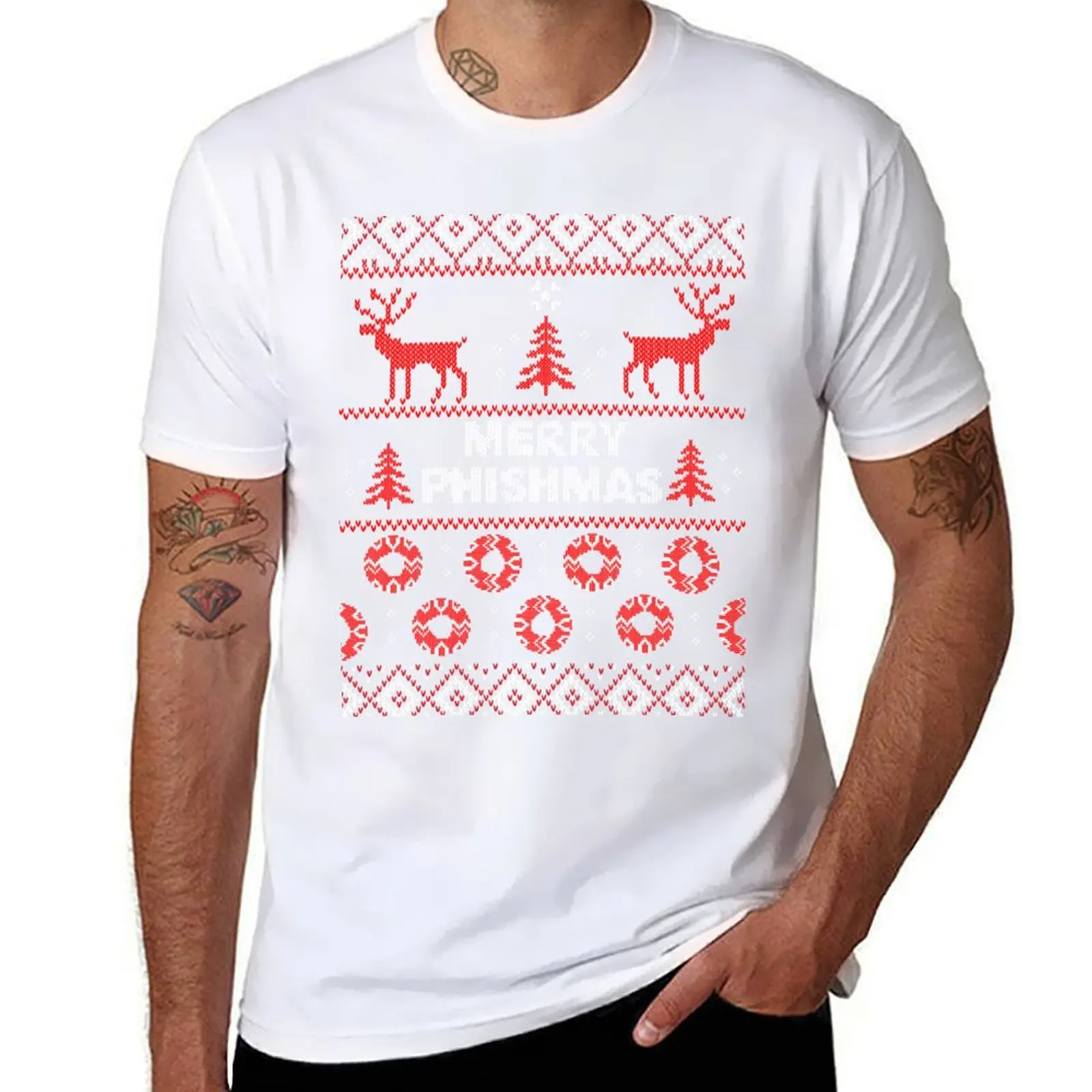 

MERRY PHISHMAS T-Shirt cotton tshirt 100% t shirt man luxury T-Shirt
