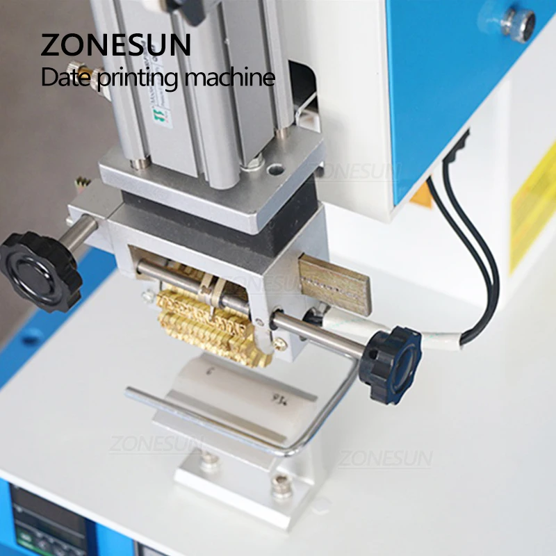 ZONESUN High Frequency Automatic Pneumatic Paper Plastic Leather Logo Embossed Hot Foil Stamping Machine Heat Press Machine