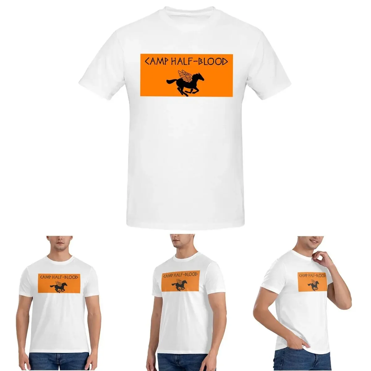 Camp Half-Blood - Percy Jackson T-Shirt for Men Cotton Plus Size T Shirts Men's Short Sleeve Round Neck Summer Clothes Tops