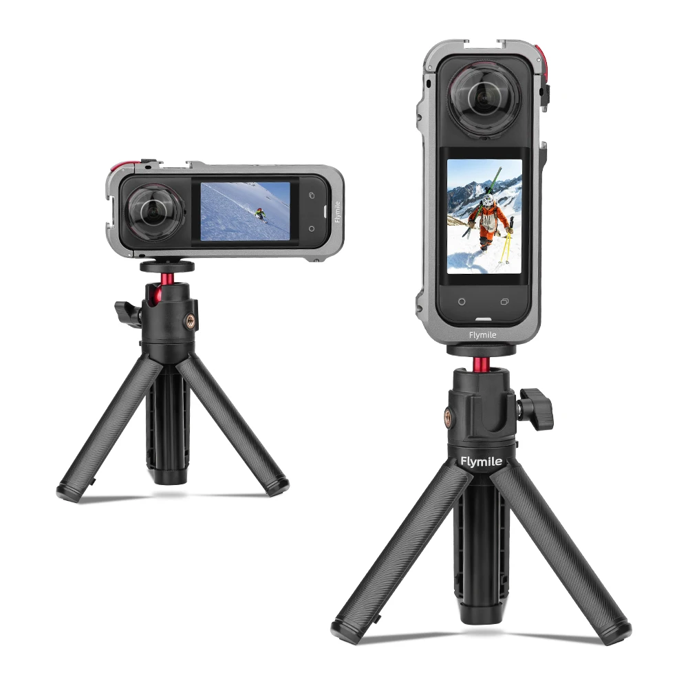 ملحقات التصوير الفوتوغرافي Flymile X5 لكاميرا Insta360 X5 البانورامية حقيبة صغيرة/قاعدة محول/غطاء العدسة/فيلم مقسى/حامل ثلاثي القوائم