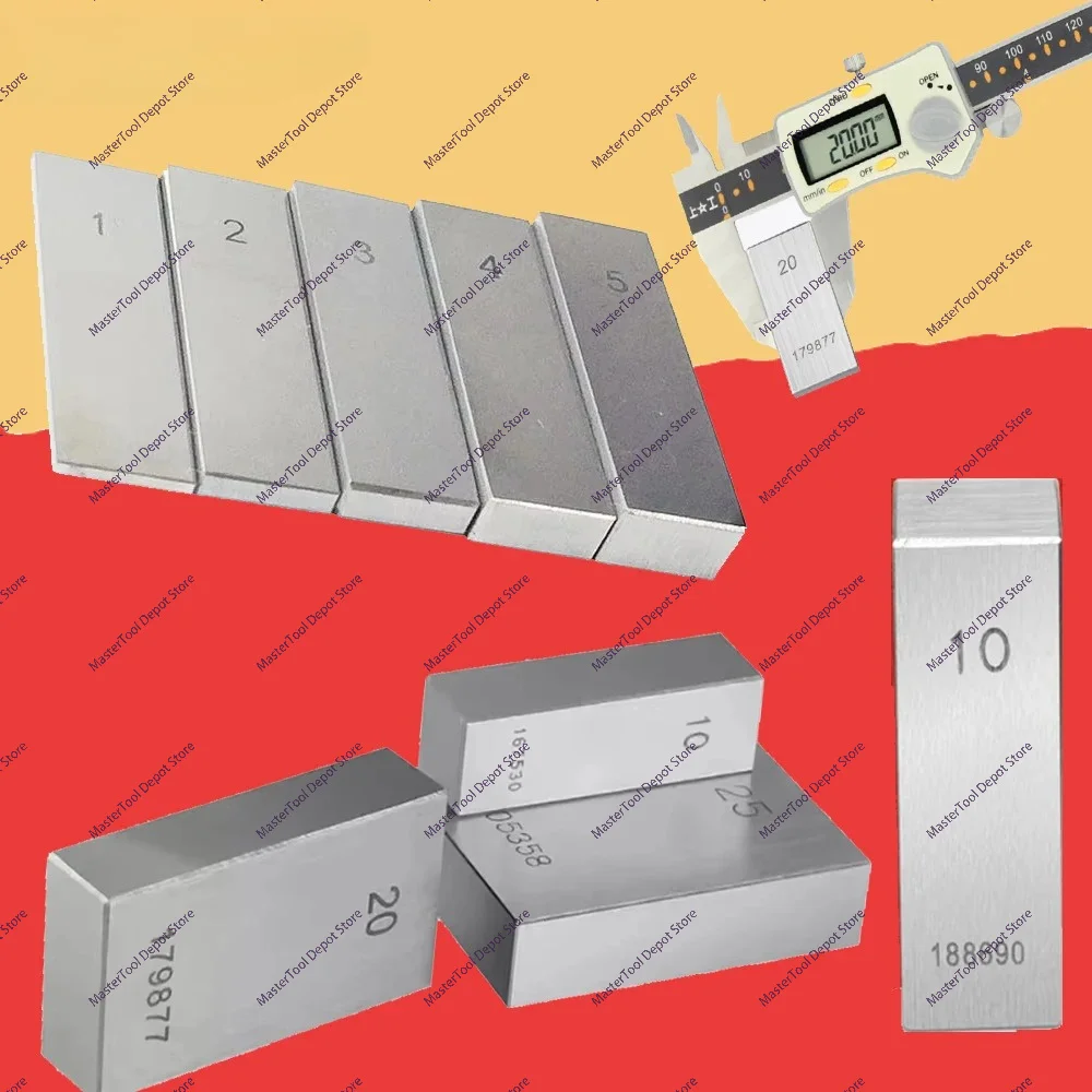 Precision Steel Gauge Blocks 1/2/3/4/5/6/7/8/9/10 Mm Parallel Gauge Needle Gauge Block Measuring Lathe Tool