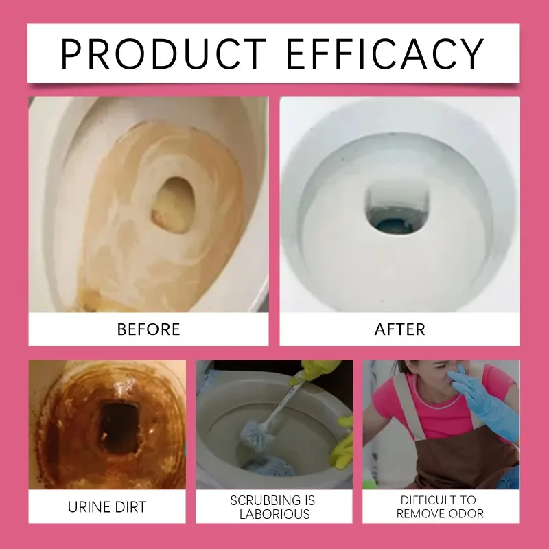 12PIECES Toilet Effervescent Tablets - Urine Stain Remover Yellow Dirt Descaler Automatic Flushing Deodorant Cleaner view 6