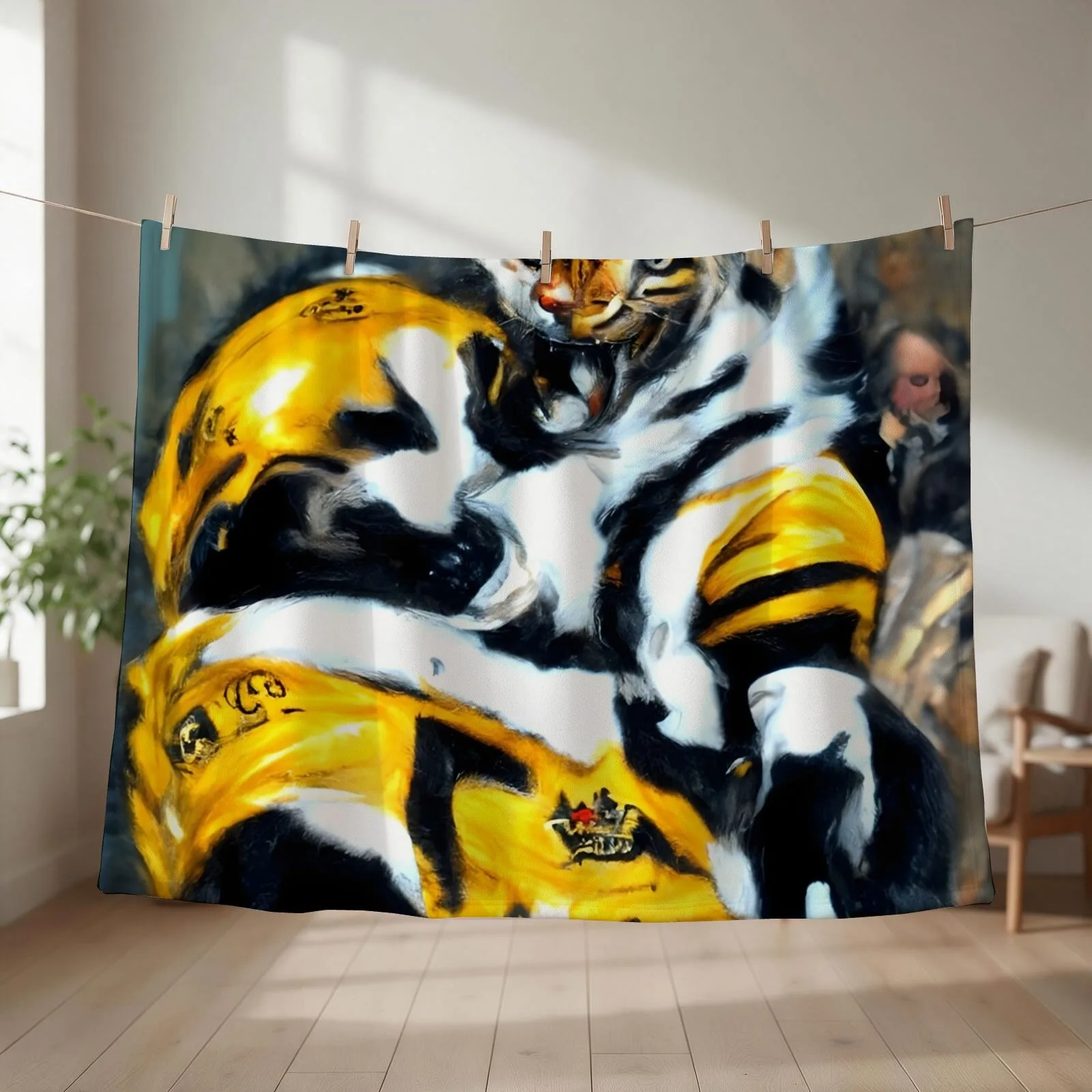 Hamilton Tiger Cats! Throw Blanket Kid'S Shaggy Loose Fashion Sofas Blankets