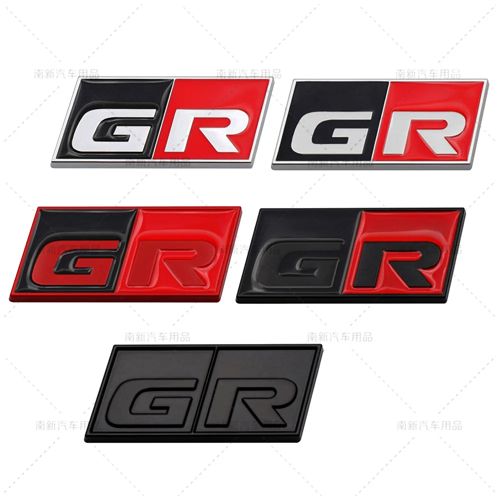 Автомобильная наклейка GR Sport, наклейка на переднюю капот, эмблема решетки, значок для Toyota HV YARiS RZ RC RS Prius Lexus Harrier GRMN, наклейки с логотипом