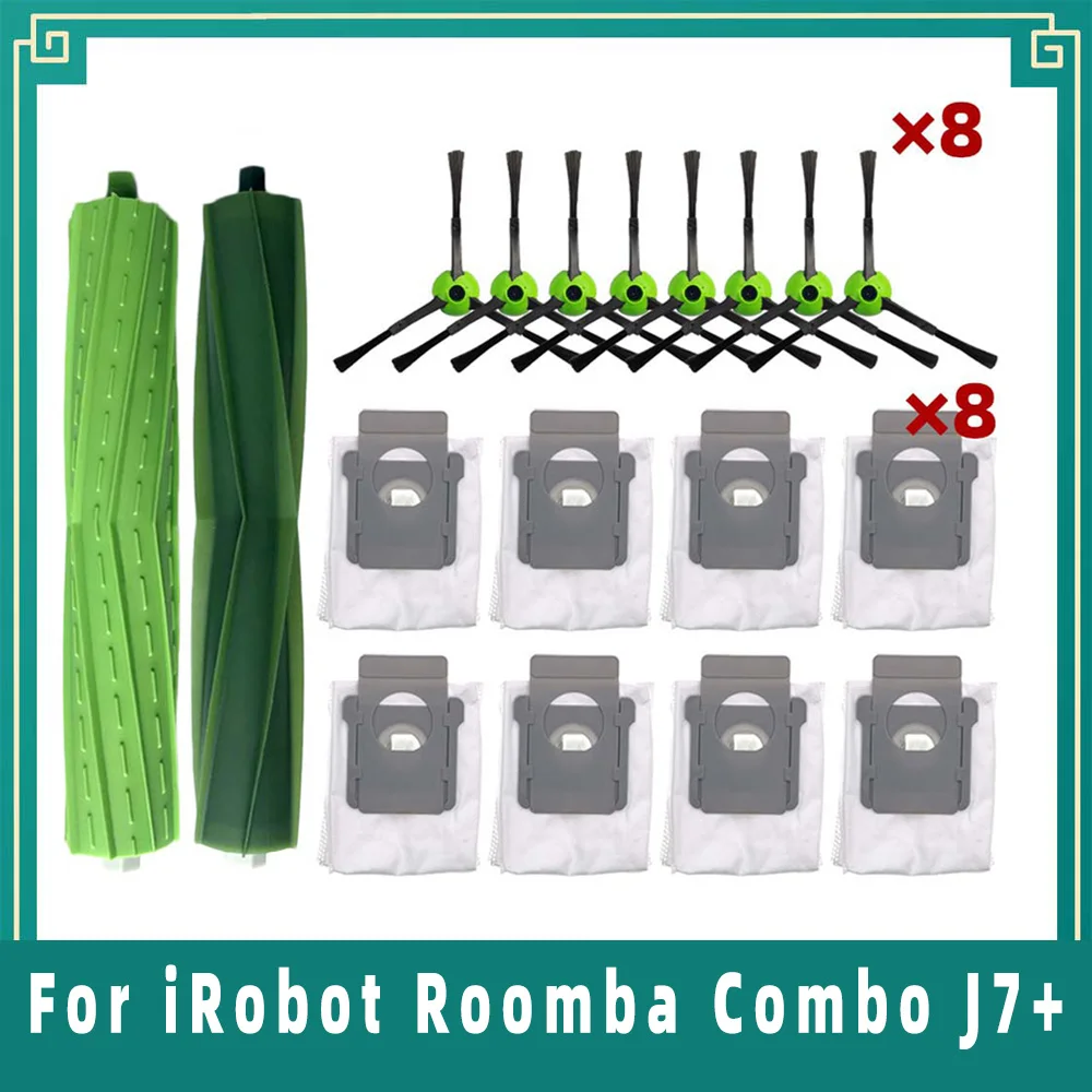 

For iRobot Roomba Combo J7+ Robot Vacuum Cleaner Replacement Attachment Roller Side Brush Dust Bag Kit Accessories Part Spare