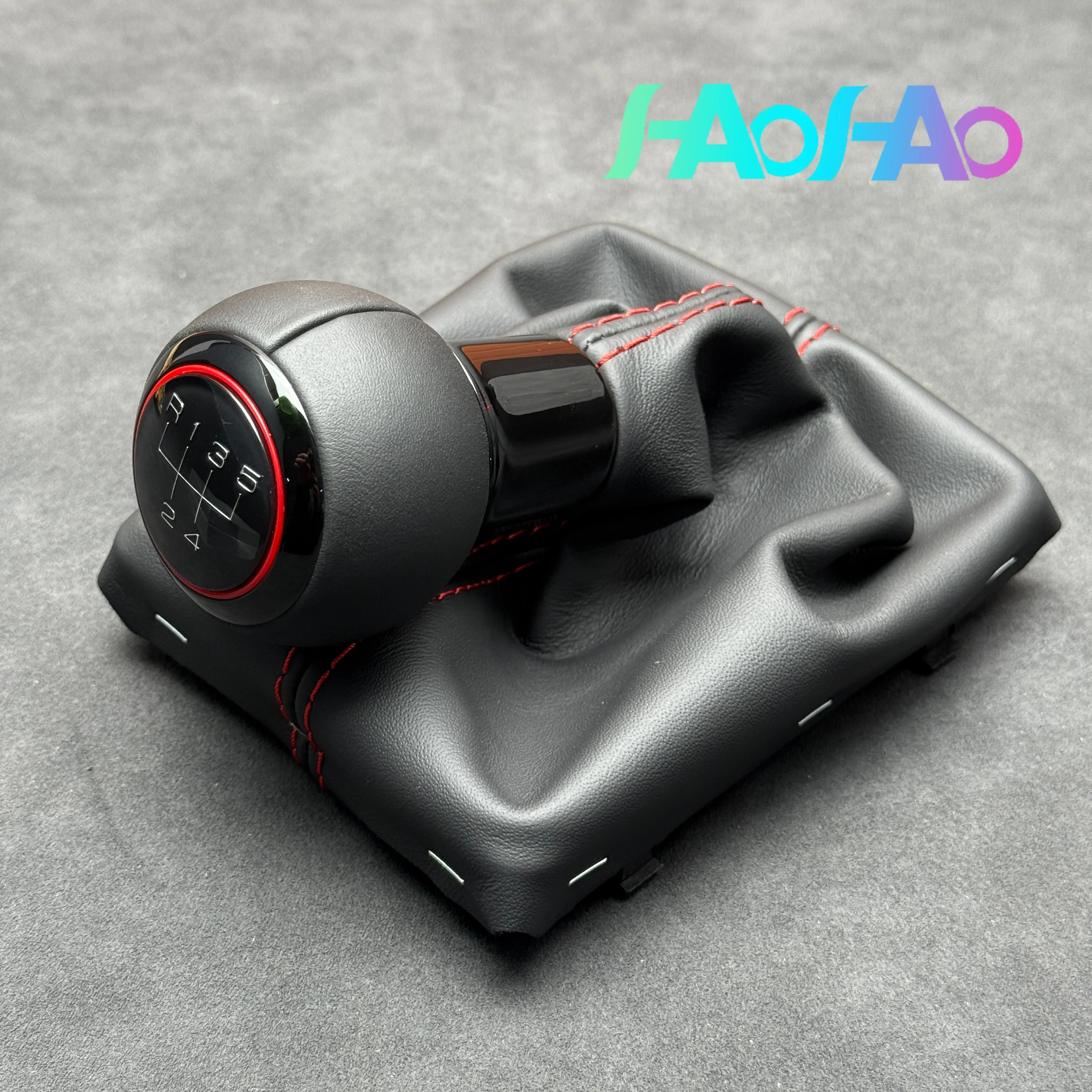 Used for Volkswagen, used for Audi. 5-6-speed manual gear shift knob. Multi color optional with leather cover