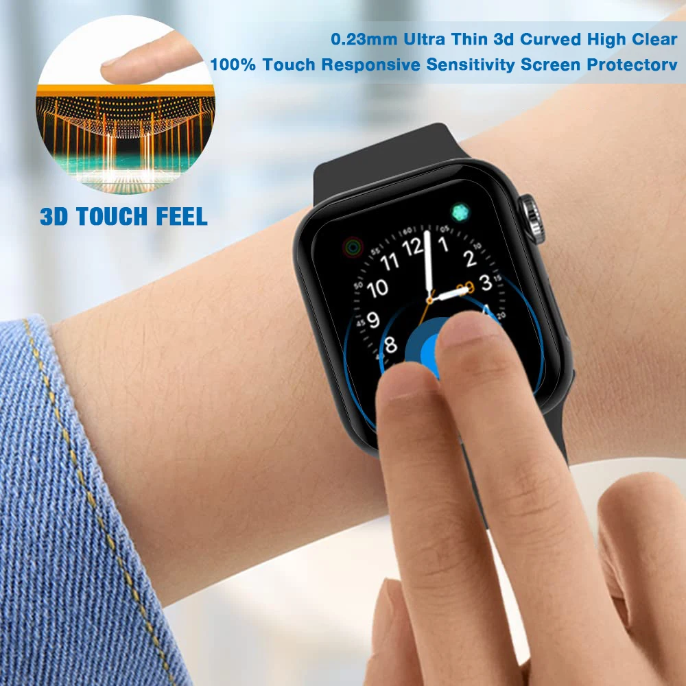 Install Tray Screen Protector For Apple Watch Ultra Series 9 8 7 6 5 SE 3PCS Protective Film For IWatch 49mm 45mm 41mm 44mm 40mm image 6