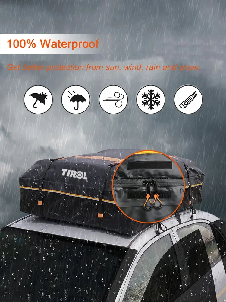 

Roof Storage Bag Rack Luggage Carrier Rainstorm Proof Outdoor Camper Tent Package Waterproof Sunscreen Suitable All Vehicles