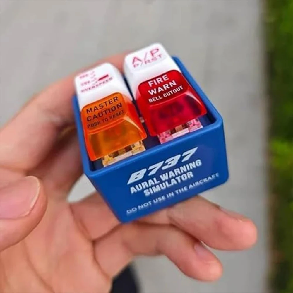 تحذير الصوت محاكاة المفاتيح مع مصباح ليد طائرة تنبيه المفاتيح الطوارئ الطيار زخرفة لمحبي الطيران حقيبة يد
