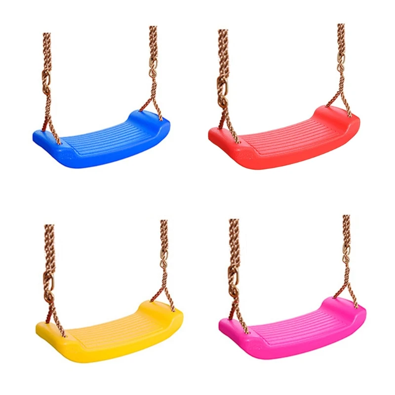 Rope Swing Seat With Rope & Mounting Rings Kids Baby Kids Toddler Plastic Swing Outdoor Indoor Swings Set Accessories