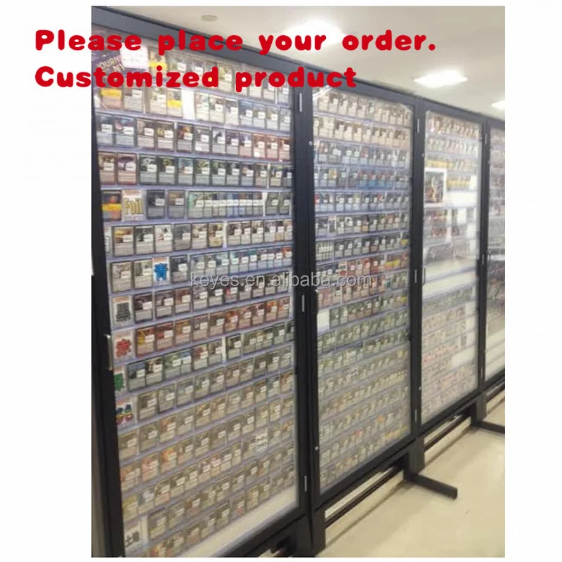 custom.Commercial Baseball and Trading Card Stand Display Shelve Showcasing Sports  Cards Store Wood Display