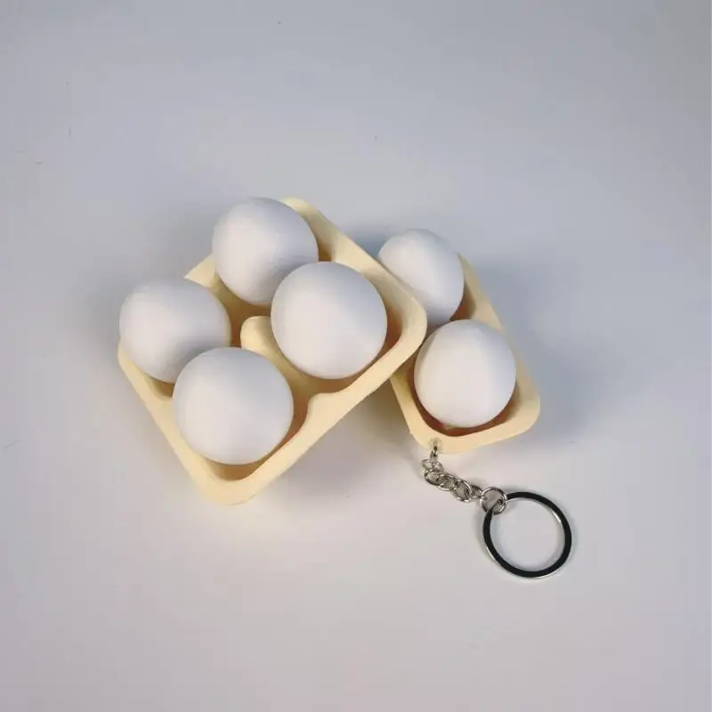 3D Printed Button Clicker Keyring Egg Banana Keycap Press Keychain Creative Relaxed Press Keyboard Keyring Backpack Pendant
