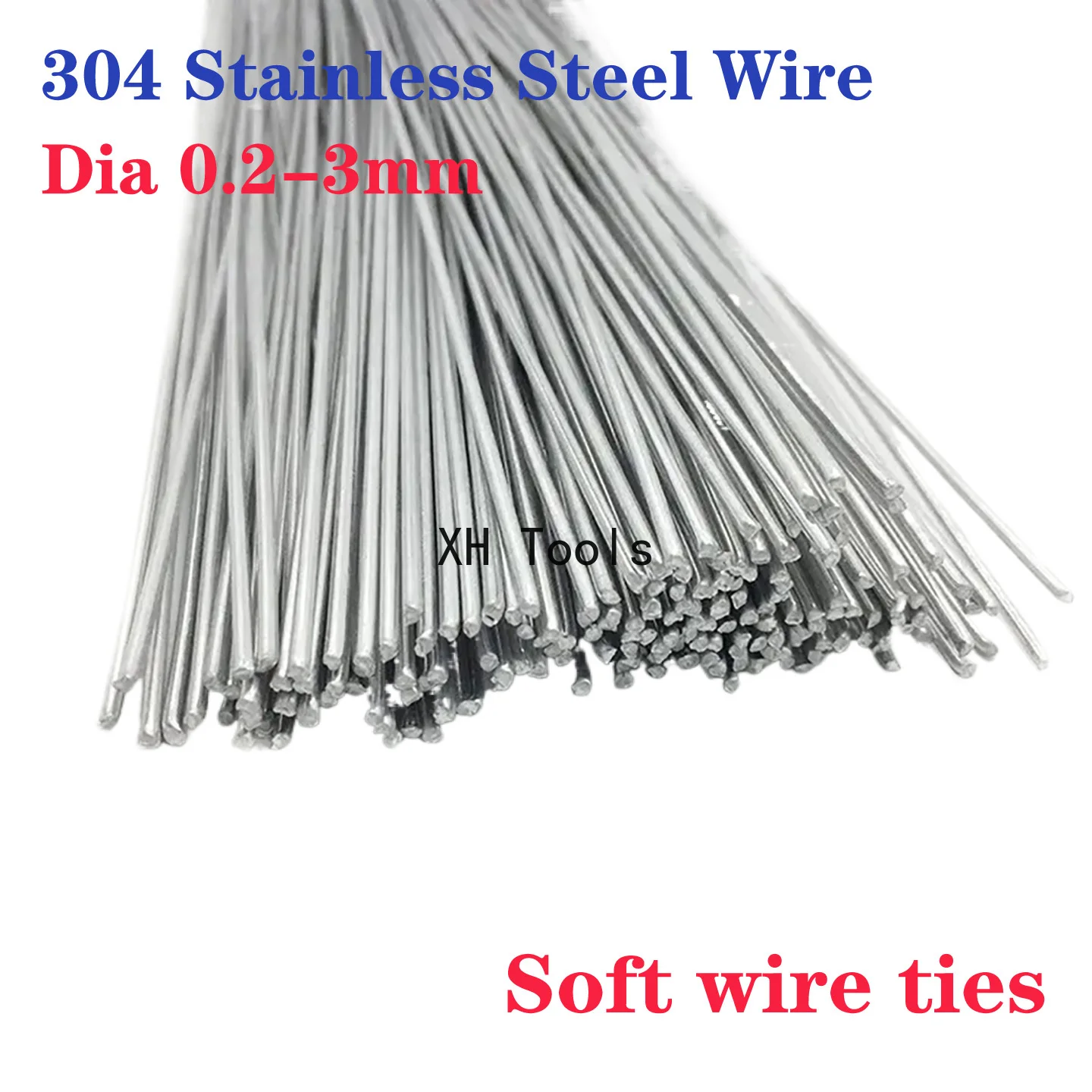 304 Stainless Steel Wire, Single Fine Soft Steel Wire, Wire Tie, 0.7mm 1mm Stainless Steel Round Rod Metal Iron Wire