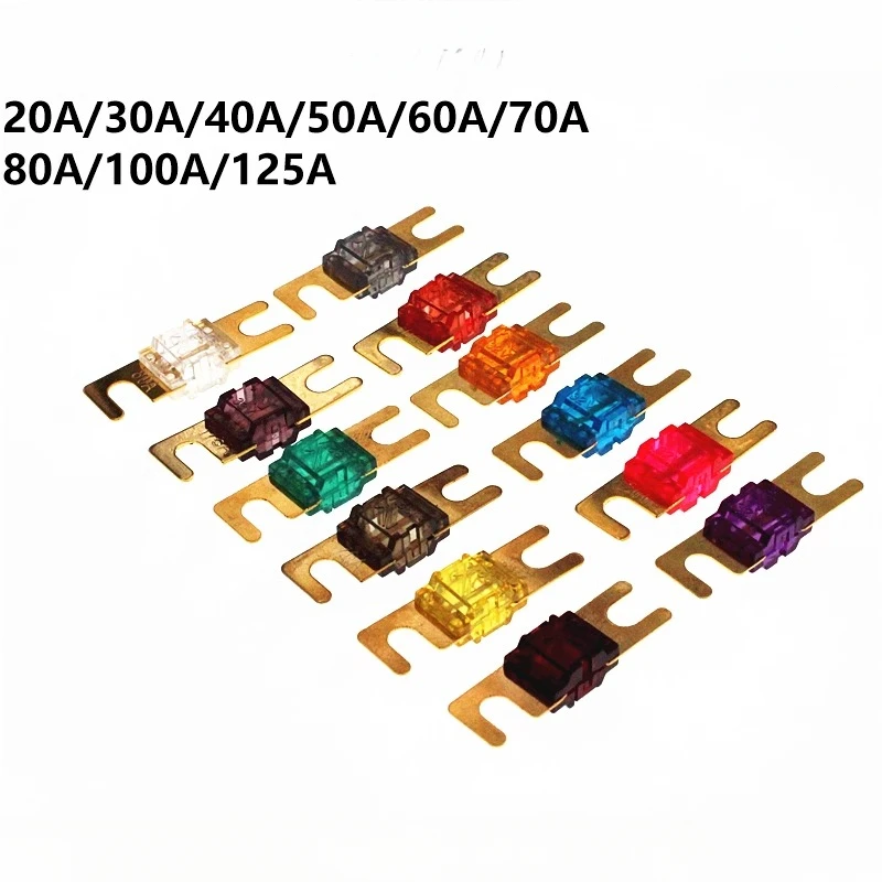 

ANL Gold Plated Stud Car Fuses Mini Car Stereo Audio AFS Fuse 20A 30A 40A 50A 60A 70A 80A 100A 125A 150A 32V Auto Fuse Fuses Hot