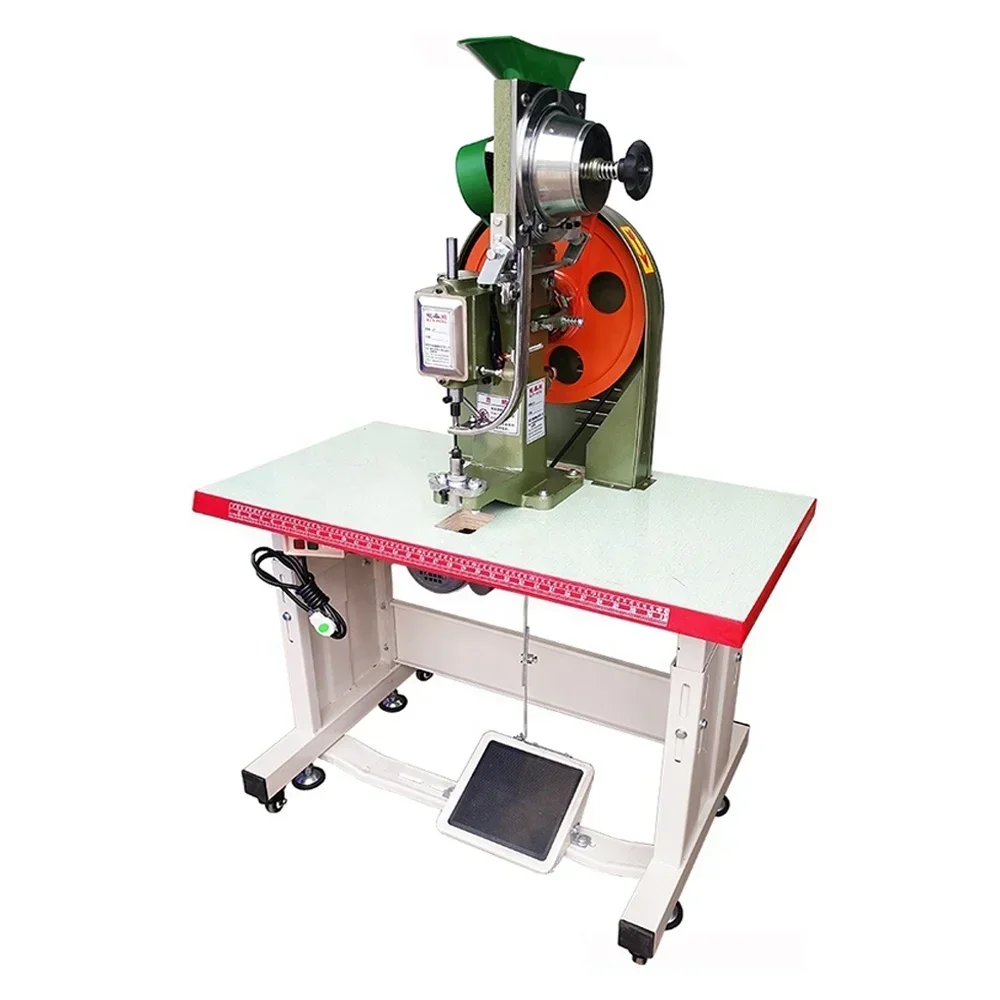 Fully Automatic Hang Tag Eyelet Press Machine Industrial Clothing Tag Grommet Punching Equipment for Garment Factory Lab