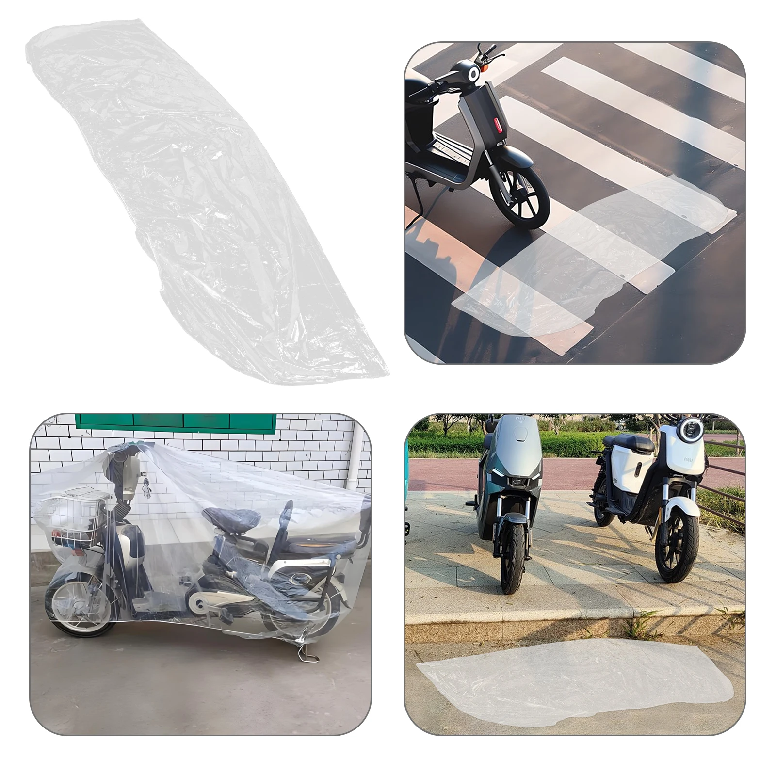 

Motorcycle Rain Cover Electric Scooter Waterproof Accessories Transparent Travel