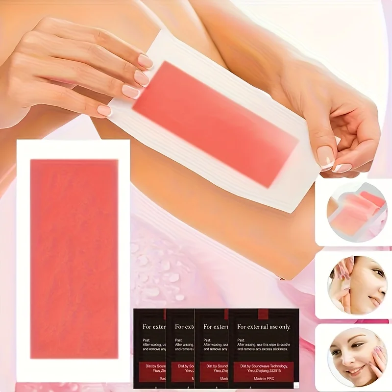 

Professional Hair Removal Wax Strips for Summer Depilation Double Sided Cold Wax Paper for Leg Body Face Useful Wholesale