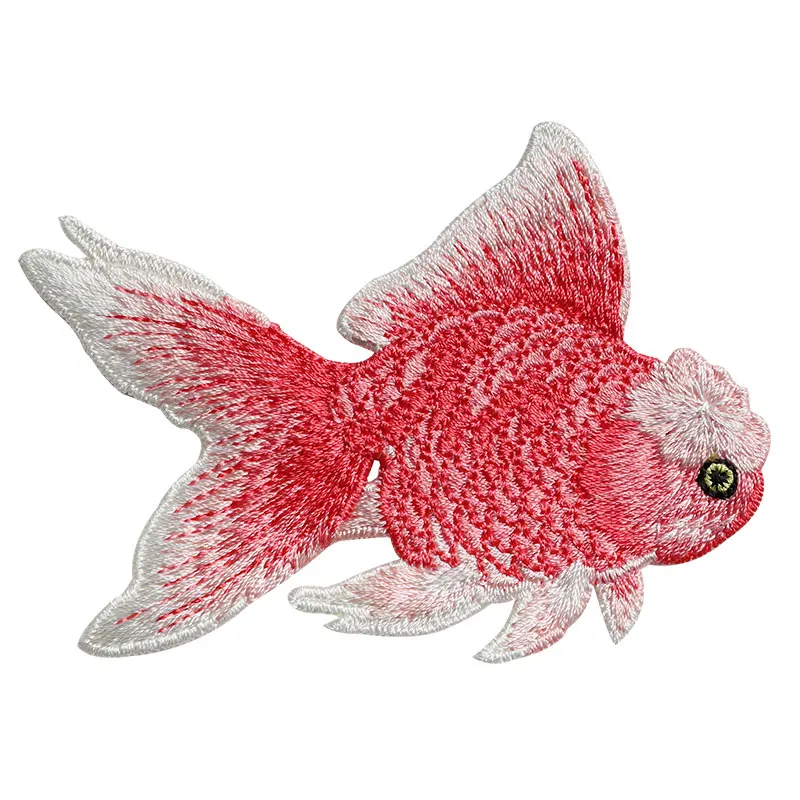 4 Colors Pairs Fish Embroidery Patches For Clothing High Quality Sticker Appliques Sew On Parches