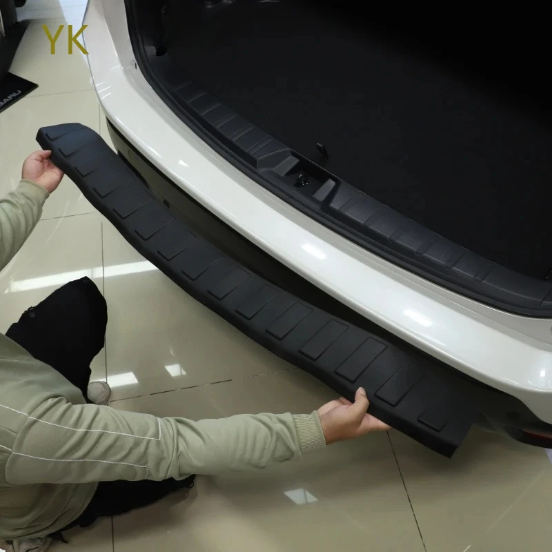 

For Subaru Forester 2019-2024 TPE Black Car Rear Bumper Anti-scratch Plate Cover Trim Stickers Car Accessories