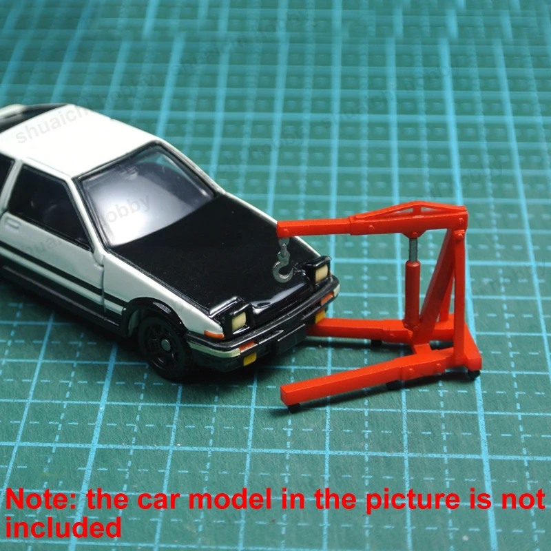 1 STKS 1/64 Schaal Auto Motor Kraan Model Hars Hanger Miniatuur Reparatie Tools voor Simulatie Workshop Scène DIY Decoratie Display